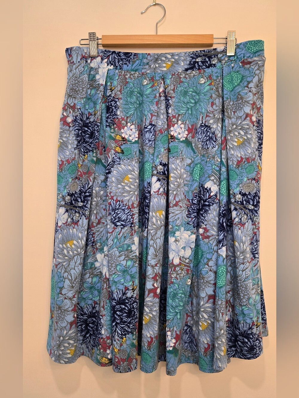 LuLaRoe Madisson Blue Multi Floral Circle Skirt - Size 2XL